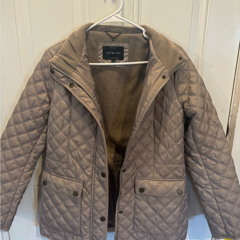Lucky Brand Tan Quilted Jacket